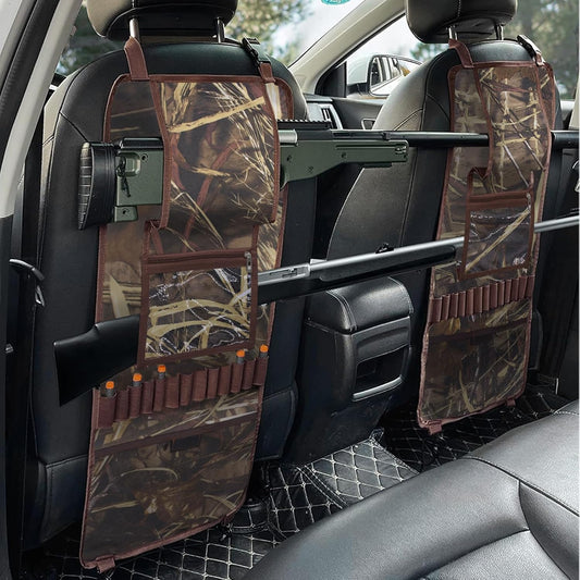 2PCS Truck Gun Rack, Foldable Car Seat Back Gun Holder, Camo Rifle Holder Adjustable Automotive Seat Back Gun Racks Gun Storage for Hunting Rifles SUV