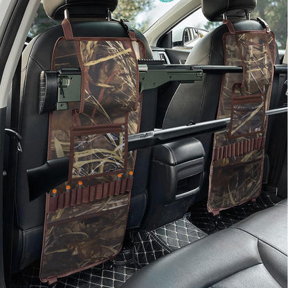 2PCS Truck Gun Rack, Foldable Car Seat Back Gun Holder, Camo Rifle Holder Adjustable Automotive Seat Back Gun Racks Gun Storage for Hunting Rifles SUV