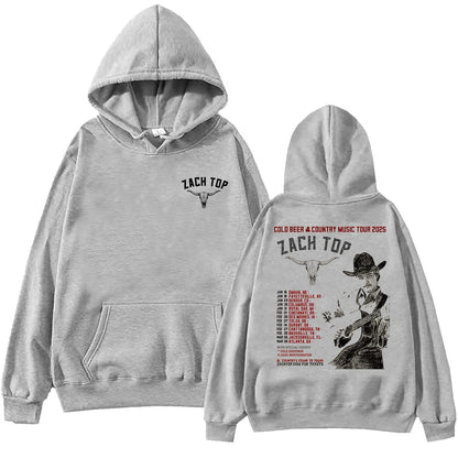 Zach Top Cold Beer & Country Music Tour 2025 Hoodie