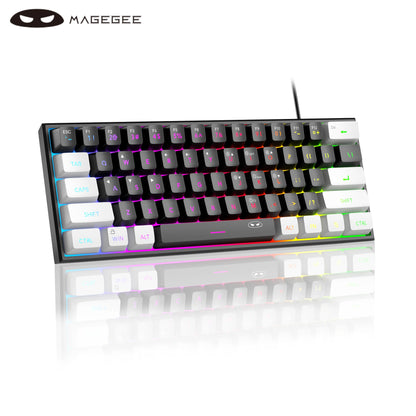 60% Compact Wired Keyboard 61 Keys RGB Backlight