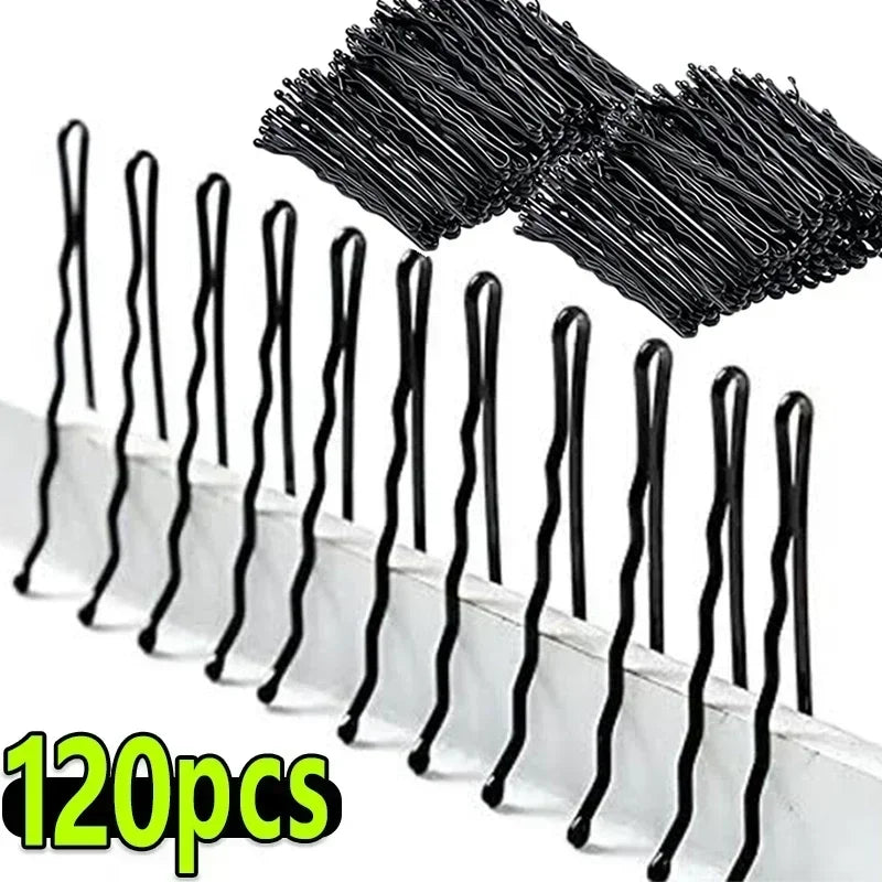 60-600pcs Black Hairpins