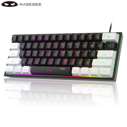 60% Compact Wired Keyboard 61 Keys RGB Backlight