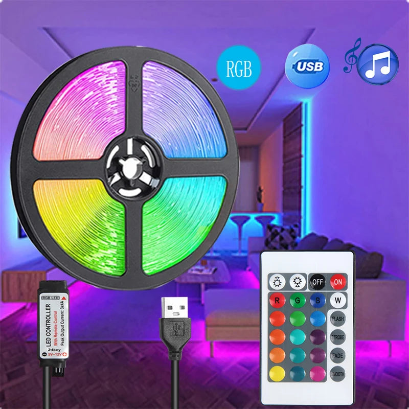 5VLED Strip Light1-5M RGB With USB