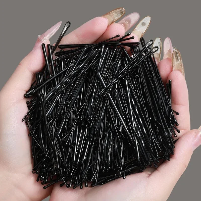 60-600pcs Black Hairpins